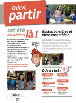 Tout savoir de l'été 2020 à Odcvl ! Tout savoir de l'été 2020 à Odcvl !